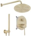 wohnwerk.idee Duschsystem Unterputz Duschset Diamond Regendusche Gold Matt