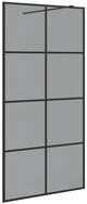 vidaXL Duschwand Walk-in Duschwand Schwarz 100 x 195 cm Geh&auml;rtetes Glas, (1...