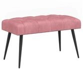 vidaXL Sitzbank Bank mit Knopfheftung Rosa 80 x 40 x 46 cm Samt (1-St)