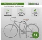 TRUTZHOLM Fahrradst&auml;nder 5x Fahrradanlehnb&uuml;gel 111,5x40cm Stahl feuerverzinkt