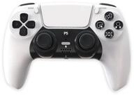 Wigento Wireless Gaming Controller f&uuml;r PS5 mit Hall Effekt Dual Vibration Wei&szlig;