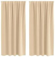 vidaXL Vorhang Verdunkelungs-Vorh&auml;nge mit Ringen 2 Stk. Creme 175 x 140 cm (2...