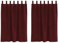 vidaXL Vorhang Verdunkelungsvorh&auml;nge 2 Stk. Weinrot 140 x 140 cm Samt (2 St),...
