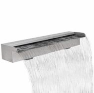 vidaXL Wasserfall Pool-Wasserfall Font&auml;ne Rechteckig Edelstahl 60 cm