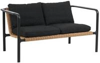 Brafab Gartensofa, Weich gepolstert, Materialmix aus Aluminium und Polyrattan