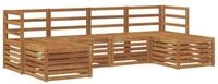vidaXL Gartenlounge-Set Outdoor-Sofagarnitur 6 stk. Natur, (6-tlg)