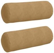 vidaXL Sitzauflage Bolsterkissen 2 St&uuml;ck Braun &Oslash; 25 x 70 cm Cordstoff, (2 St)