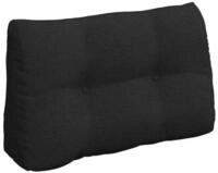 vidaXL R&uuml;ckenkissen R&uuml;cken Kissen Schwarz 80 x 24 x 50 cm Stoff, 1-tlg.