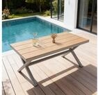 IDIMEX Gartentisch WINDY, Outdoor Tisch 150x90cm wetterfest aus Alu & WPC