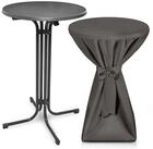 Beautissu Stehtisch Outdoor Stehtisch Bellini, klappbar, &Oslash;80cm, Anthrazit, mit