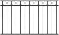 vidaXL Gartenzaun Zaunelement ASSEN Stahl 163x80 cm Schwarz, (1-St)