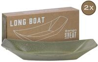 CreaTable Servierteller Streat Food Gr&uuml;n, Steinzeug, (2-tlg., 2 Streat Boat...