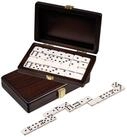 Philos Spiel Philos 3626 - Domino, Doppel 6, in Box mit Walnussoptik,...