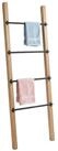 relaxdays Handtuchleiter 4 Sprossen Holz & Metall