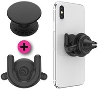 Popsockets Popsockets PopPack PopMount 2 Car Vent + PopGrip Schwarz