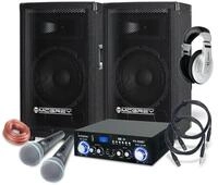 McGrey DJ Karaoke Komplettset PA Anlage Party-Lautsprecher (Bluetooth, 300 W,