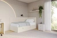 ALTDECOR Jugendbett LOVY (Jugendbett mit Bettkasten und Lattenrost, Polsterbett...