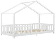 en.casa Kinderbett, &raquo;Treviolo&laquo; Haus-Optik Montessori 90x200 cm Wei&szlig;