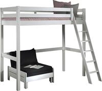 Vipack Hochbett (Made in Europe) Hochbett mit 90 x 200 cm Liegefl&auml;che, grau...