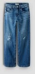 Name It 5-Pocket-Jeans NKFROSE f&uuml;r M&auml;dchen mit Destroyed-Effekt und hohem Bund