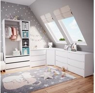 Vicco Kleiderschrank Elmo, Wei&szlig;, 100 x 200 cm mit 2 Schubladen (1-St)