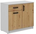 Masseno Kommode MALTESA 80 cm Sideboard mit 1 Schubladen und 2 T&uuml;ren Grau