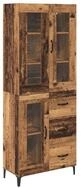 vidaXL Highboard Highboard Altholz 69,5 x 34 x 180 cm Holzwerkstoff (1 St)