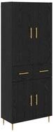 vidaXL Highboard Highboard Schwarz Eichen-Optik 69,5 x 34 x 180 cm...