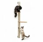 eyepower Kratzbaum zur Wandmontage-132 cm Wandkratzbaum f&uuml;r Katzen mit 2 Bambus