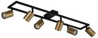 Lindby Deckenstrahler Bravius, Metall, Schwarz IP20, 6 x 10 W LED