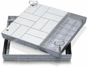 Zarges T-Gleiter ZARGES Schachtabdeckung Stahl verzinkt 450 x 450 mm