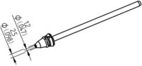 Ersa L&ouml;tkolben Ersa 0742ED1225H/SB Entl&ouml;tspitze Konisch Spitzen-L&auml;nge 79.25...