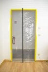 Scorprotect&reg; Schutzfolie Staubschutzt&uuml;r Folie 210x110 cm mit einem mittigen