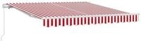 vidaXL Markise Ausziehbare Markise Rot und Wei&szlig; 300 x 250 cm (1-St)
