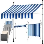 KESSER Klemmmarkise mit Handkurbel f&uuml;r Terrasse, Balkon & Garten UV-best&auml;ndig,