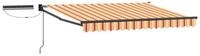 vidaXL Markise Elektrische ausziehbare Markise Mehrfarbig 3,5 x 2,5 m (1-St)
