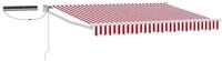 vidaXL Markise Elektrische ausziehbare Markise Rot und Wei&szlig; 3 x 2,5 m (1-St)