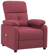 vidaXL Massagesessel Massagesessel Weinrot Stoff (1-St)