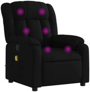 vidaXL Sessel Massage-Relaxsessel, schwarzer Stoff (1-St)