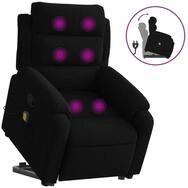vidaXL Massagesessel, Relaxsessel mit Aufstehhilfe Schwarz Samt