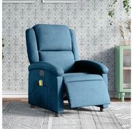 vidaXL Massagesessel, Massagesessel Elektrisch Blau Samt