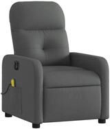 vidaXL Sessel Massagesessel Elektrisch Dunkelgrau Stoff (1-St)