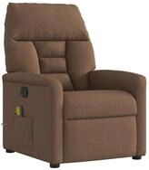 vidaXL Sessel Massagesessel Braun Stoff (1-St)