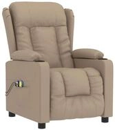 vidaXL Massagesessel Massagesessel Elektrisch Cappuccino-Braun Kunstleder (1-St)