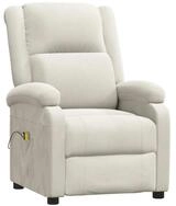 vidaXL Massagesessel Massagesessel Elektrisch Creme Samt (14-St)