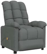 vidaXL Massagesessel Massagesessel Dunkelgrau Stoff (1-St)