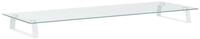 vidaXL Monitorst&auml;nder Monitorst&auml;nder Wei&szlig; 100x35x8 cm Hartglas und Metall