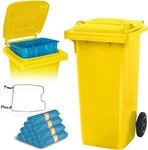 BRB-Lagertechnik M&uuml;lleimer BRB 120 Liter M&uuml;lltonne mit Halter f&uuml;r...