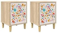 vidaXL Nachttisch Nachttisch MAINZ 2 stk. Sonoma-Eiche 36 x 33 x 50 cm (2-St)