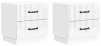 vidaXL Nachttisch 43 x 34,5 x 44,5 cm Nachttisch 2er Set Nachtschrank Hochglanz...